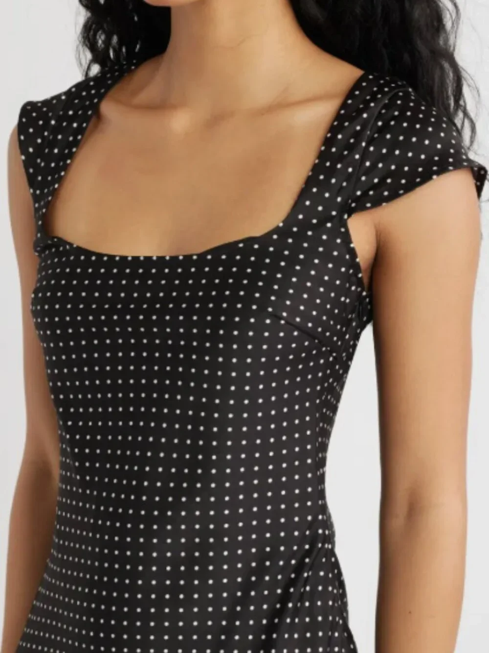 Princess Polly Lucienna Polka Dot Mini Dress Black White Size 6 NWT - Picture 12 of 13